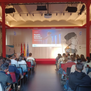 Alumnos de la Universidad Nebrija disfrutan de la ponencia de Grupo Amper, socio del Club de Exportadores