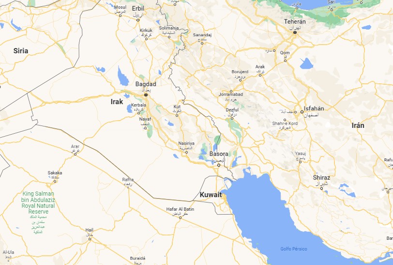 mapa iraq google mapas